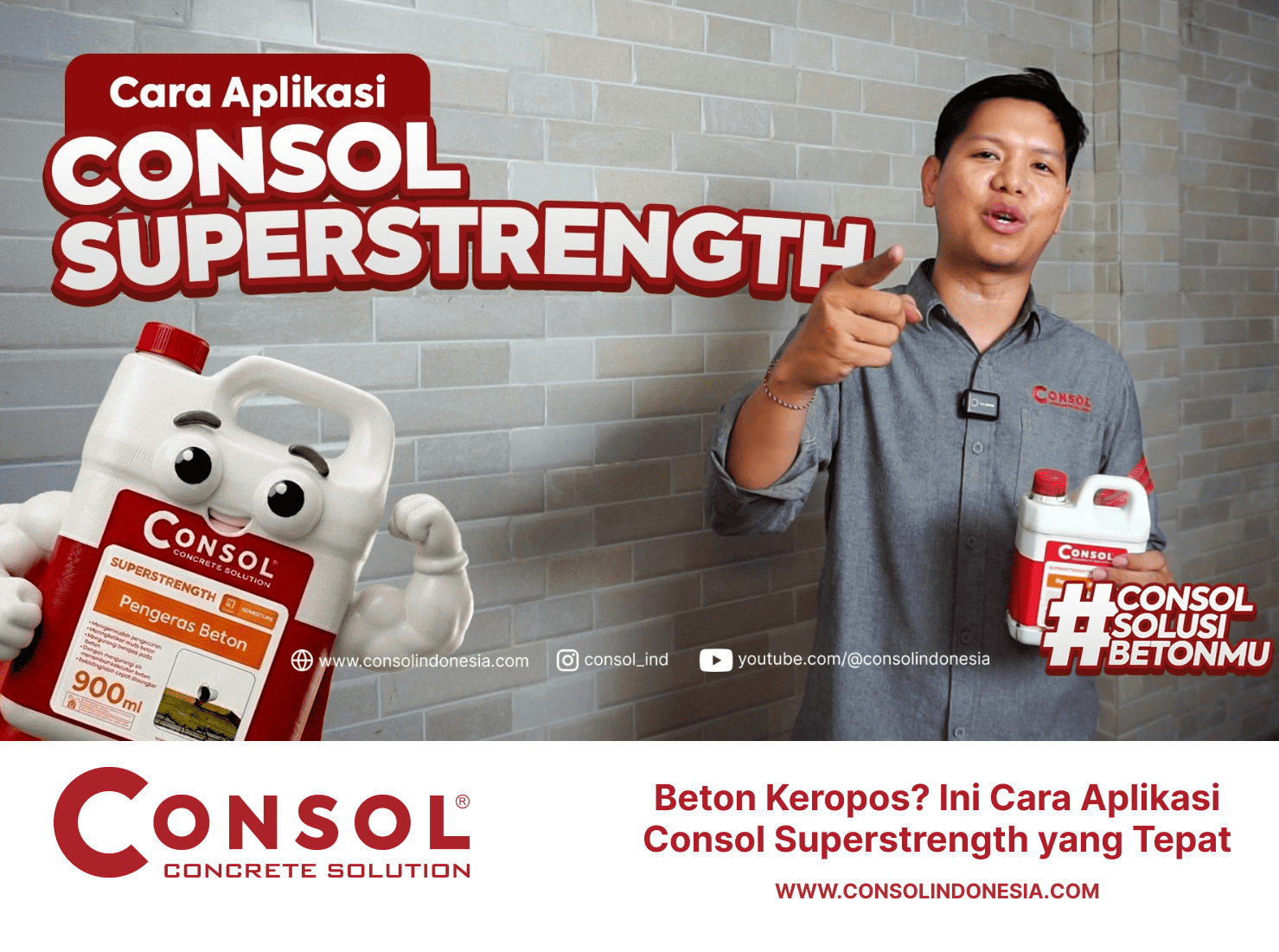 Beton Keropos? Ini Cara Aplikasi Consol Superstrength yang Tepat
